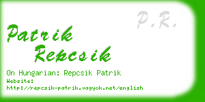 patrik repcsik business card